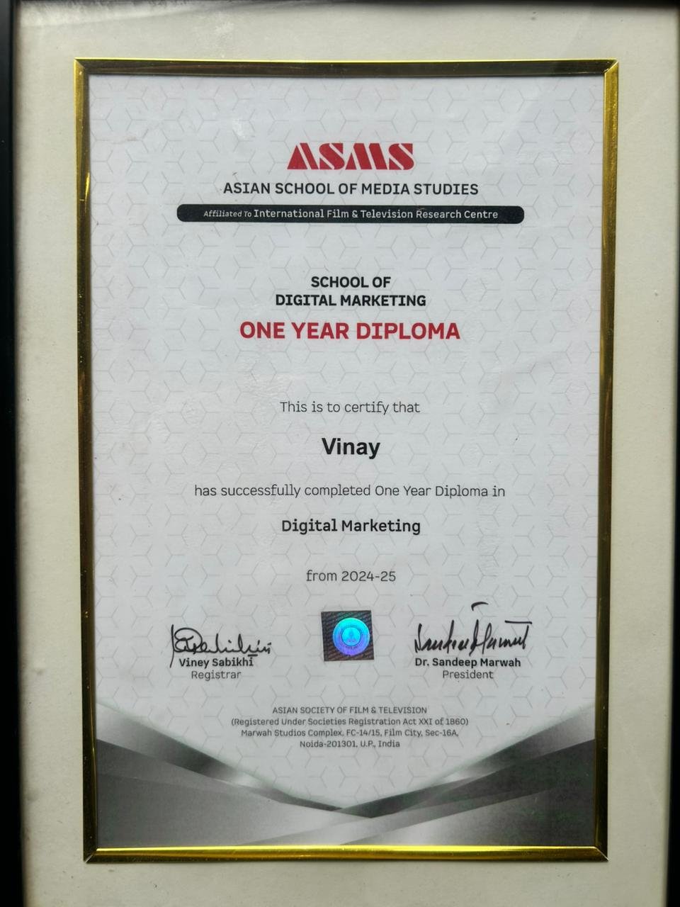 Digital Marketing Certificate